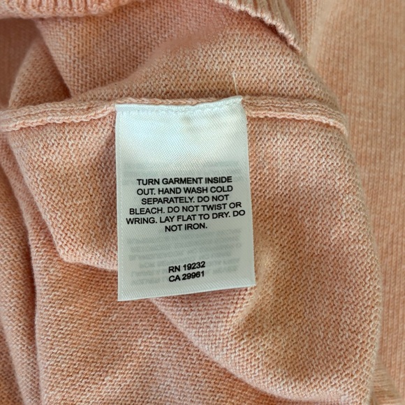 Alfred Dunner Silver and Peach Pendant Necklace Sweater with Mock Collar Size L - Picture 7 of 9